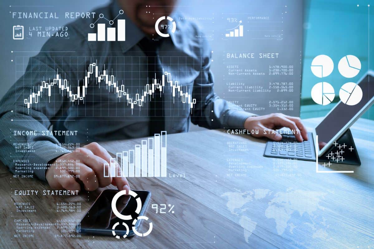 controller image of a person working on financial statements